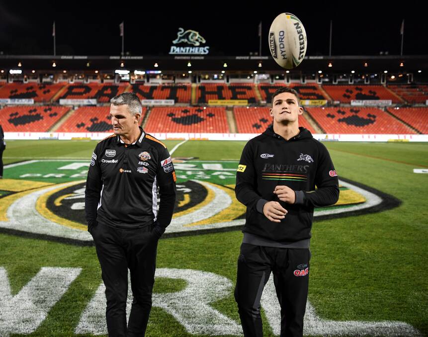 Enticing: Ivan and Nathan Cleary connecting at Penrith is being heavily speculated. Photo: NRL Photos