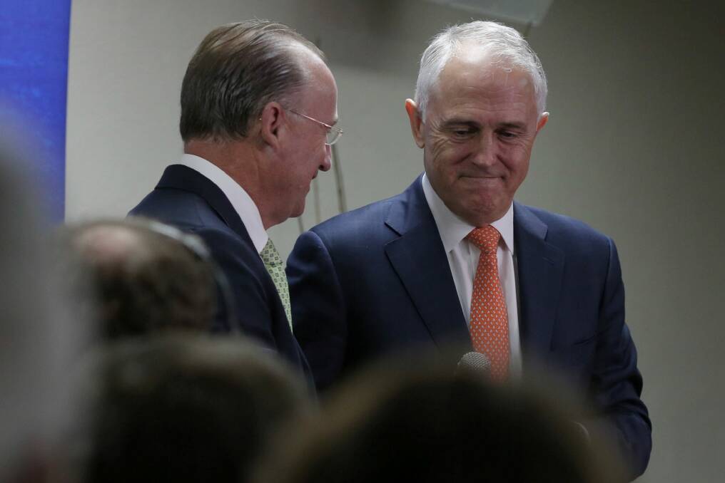 Prime Minister Malcolm Turnbull at a campaign rally for MP Steve Irons in June. Photo: Andrew Meares