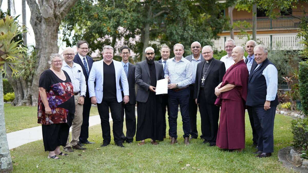 Members of the multi-faith group who have joined forces to review religious instruction materials in Queensland state schools. Photo: Supplied