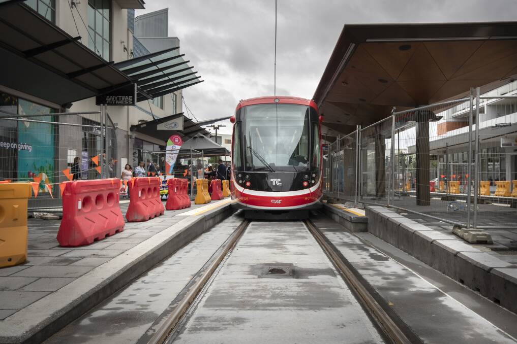 Canberra's light rail track will start taking passengers this year.  Photo: Sitthixay Ditthavong