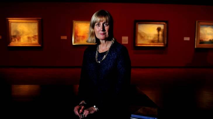 Large collection ... Caroline Collier, director of Tate National, at the <i>Turner from the Tate: The Making of a Master</i> exhibition at the National Gallery of Australia. Photo: Jay Cronan