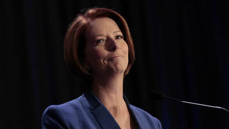 Not yet ... Prime Minister Julia Gillard says a fast rail link for Canberra is "some time away". Photo: Andrew Meares