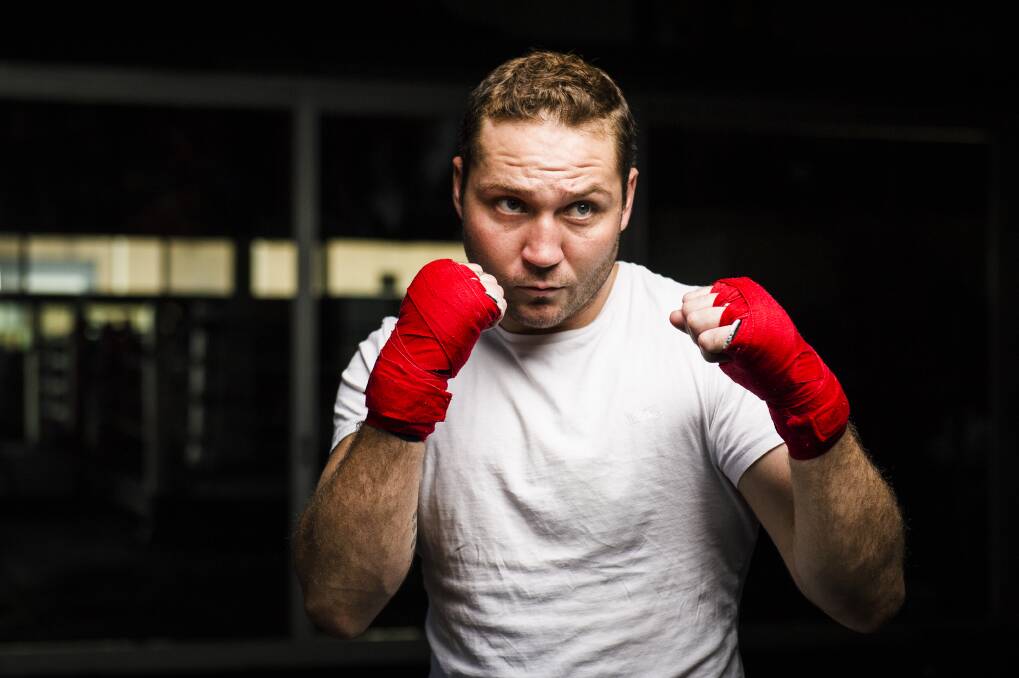 Abe Archibald fights out of the revamped Stockade Training Centre. Photo: Dion Georgopoulos