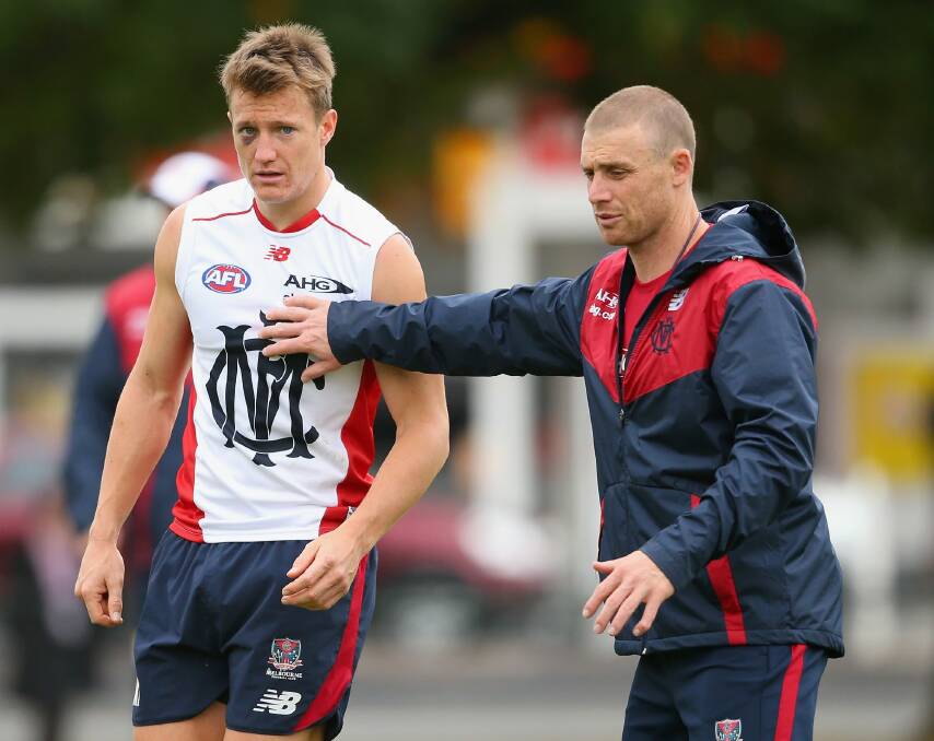 Canberra rookie Aaron vandenBerg made his AFL debut for Melbourne last weekend. Photo: Getty Images