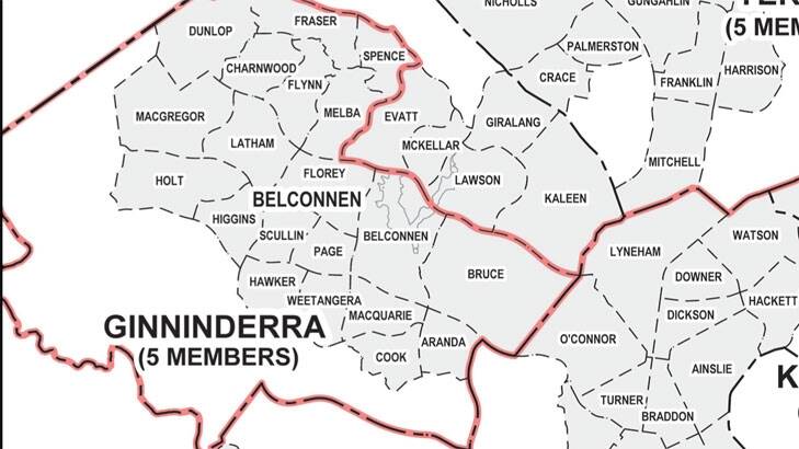 The Belconnen electorate of Ginninderra has grown slowly since the 2016 election, compared to other electorates.  Photo: Supplied
