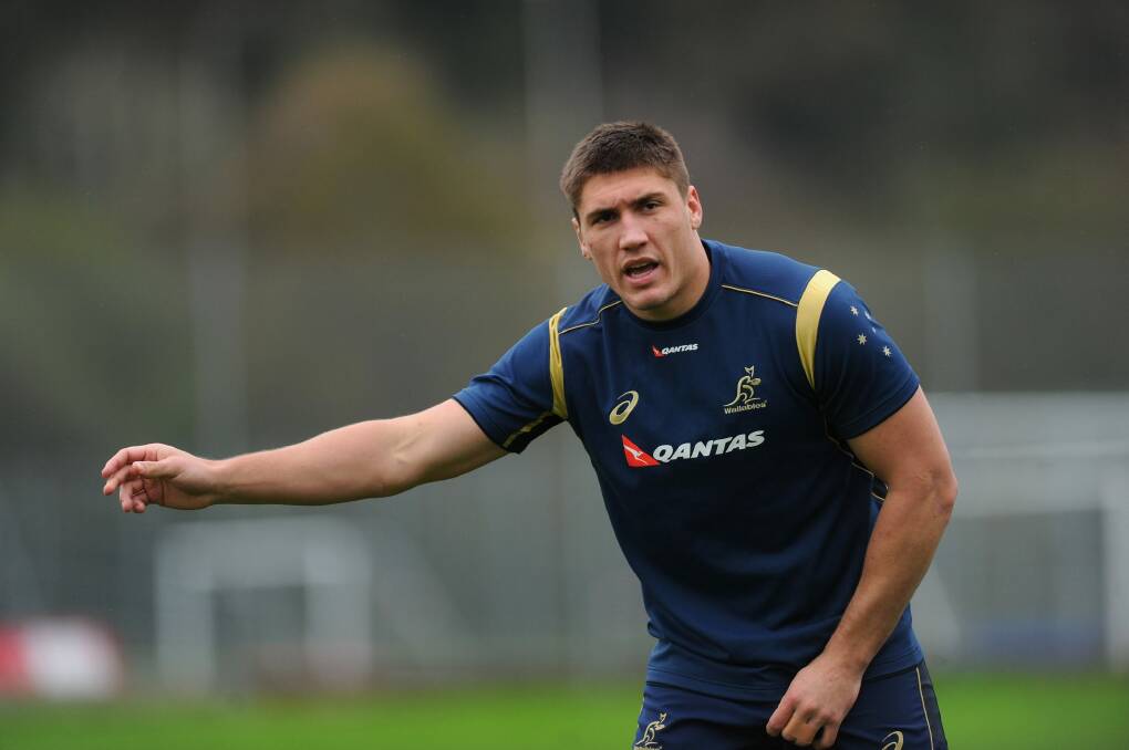 Sean McMahon at a training session in Cardiff. Photo: Getty Images
