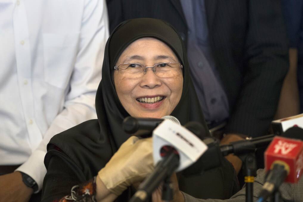 President of People's Justice Party Wan Azizah, who is also the wife of Anwar Ibrahim. Photo: AP