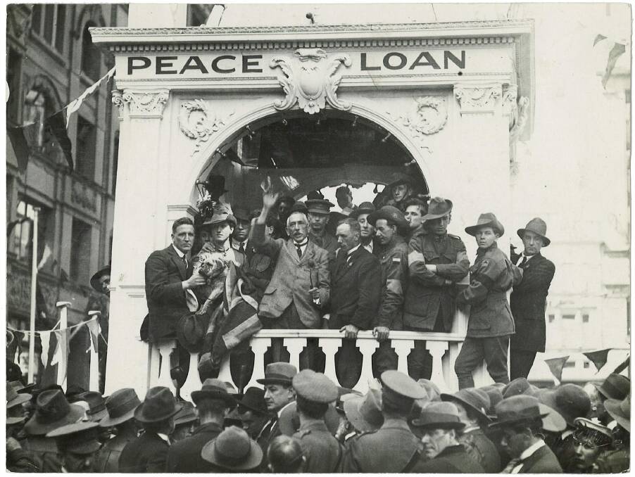 Labor Prime Minister Billy Hughes, speaking in Sydney, campaigned hard for his plan to widen conscription, despite having promised in 1915 that "in no circumstances" would he force men to fight overseas against their will.  Photo: Australian War Memorial A03376 