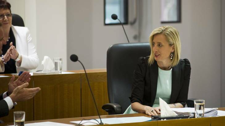 Katy Gallagher has been formally re-elected as Chief Minister. Photo: Rohan Thomson