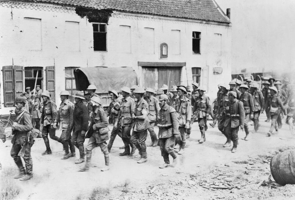Australian troops captured by Germans near Fromelles on the Western Front. In both World Wars, there were many single days in which more Australian died than in all conflicts in the past 70 years. Photo: Australian War Memorial