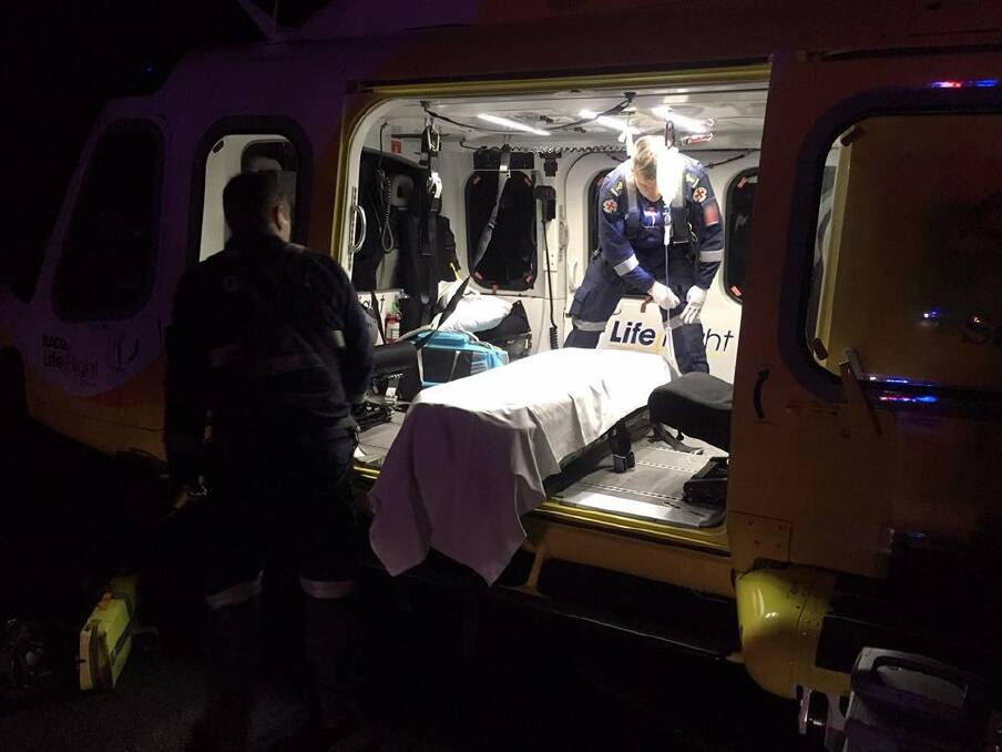RACQ LifeFlight Rescue treated a man with gunshot wound to the chest in a hunting incident on the Southern Downs in Queensland. Photo: RACQ LifeFlight Rescue