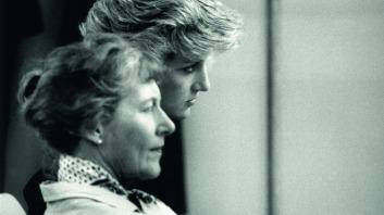 From far left, Diana, Princess of Wales, with Dame Maggie Scott at an Australian Ballet School class, Melbourne, 1983.  Photo: Dame Maggie Scott: A Life in Dance