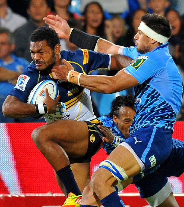 Flying start ... Brumbies winger Henry Speight scored a try in the 10th minute. Photo: AFP