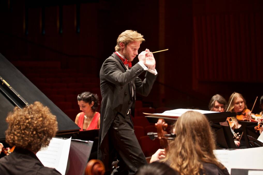 Leonard Weiss conducting the Canberra Youth Orchestra. Photo William Hall Photo: William Hall