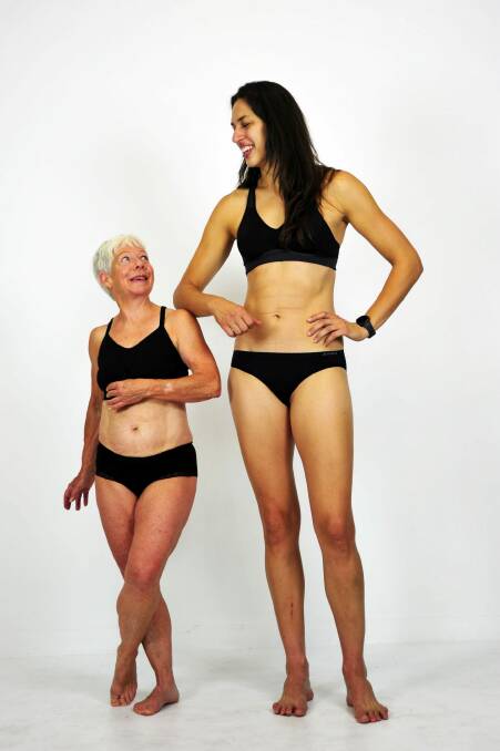 Personal trainer Patti Wilkins and Marianna Tolo, Opals and WNBL basketball player. Photo: Karleen Minney