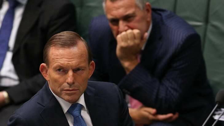 "So far, the running on policy and direction has largely fallen to Prime Minister Tony Abbott, Treasurer Joe Hockey and a few other key, senior ministers." Photo: Andrew Meares