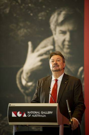 Gallery director: Ron Radford at the official opening of the Arthur Boyd exhibition. Photo: Jay Cronan