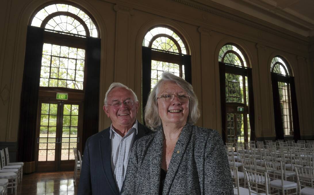 Friends of the Albert Hall president Peter Lundy and secretary Di Johnstone have fought hard to preserve the hall. Photo: Graham Tidy