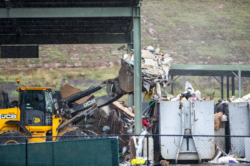 Mugga Lane Resource Management Centre. The tip has been blamed by locals as the source of a terrible smell which sometimes hangs around Tuggeranong.  Photo: Sitthixay Ditthavong