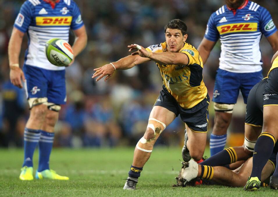 Injured: Brumbies scrumhalf Tomas Cubelli hurt his leg in the Super Rugby match against the Stormers. Photo: Gallo Images