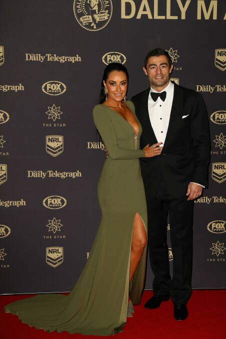 Terry Biviano and Anthony Minichiello at the 2016 Dally M Awards. Photo: Getty Images