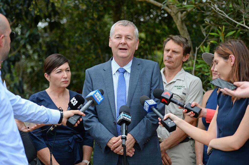 Mark Townend at the launch of the Koala Advisory Council at Australia Zoo  on Thursday. Photo: Ben Beaden