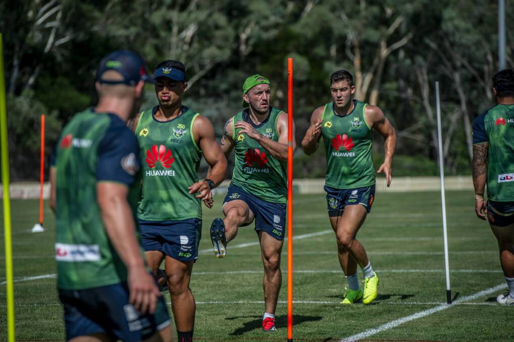 Josh Hodgson and the Canberra Raiders have ramped up their emphasis on defence. Photo: Karleen Minney