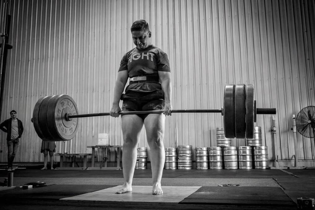 Andy Kaladelfos, who has been powerlifting for five years, is set to compete in Burley Strength's upcoming novice competition. Photo: Supplied