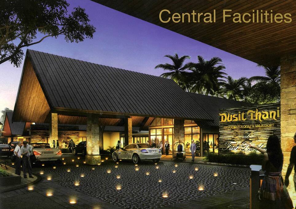 The proposed Dusit Thani Brookwater Golf and Spa Resort, as published in promotional material. Photo: Dusit Thani
