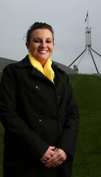 Portrait of PUP Senator Jacqui Lambie on her first day at Parliament House as a Senator, in Canberra on Thursday 3 July 2014. Photo: Photo: Alex Ellinghausen