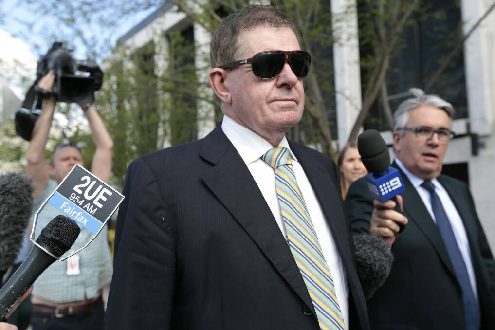 Peter Slipper after his sentencing in September 2014. Photo: Jeffrey Chan