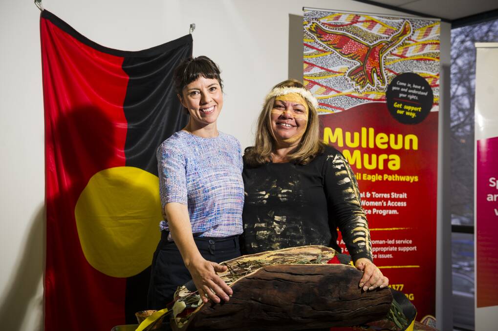 Women's Legal Centre executive director Elena Rosenman and program manager Serena Williams at the launch of the new Indigenous women's access to justice program Mulleun Mura.  Photo: Photo: Dion Georgopoulos