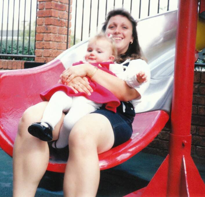 Courtney as a one-year-old with her mother, Leesa. Photo: Courtesy of the Topic Family