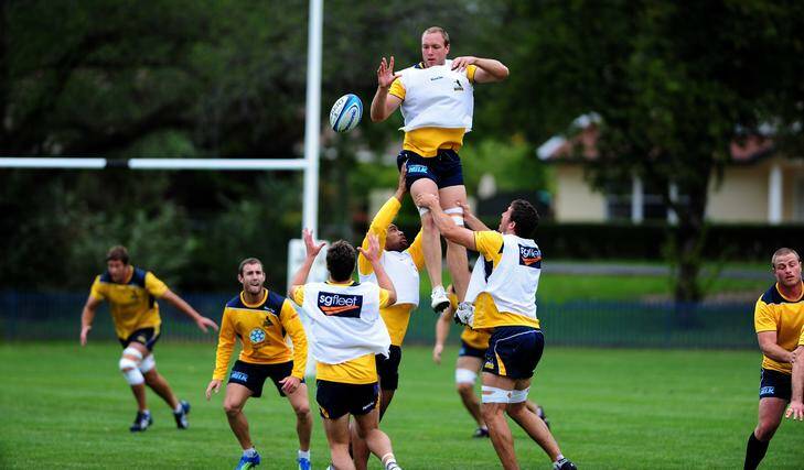 Ben Hand at training with the Brumbies. Photo: Karleen Minney