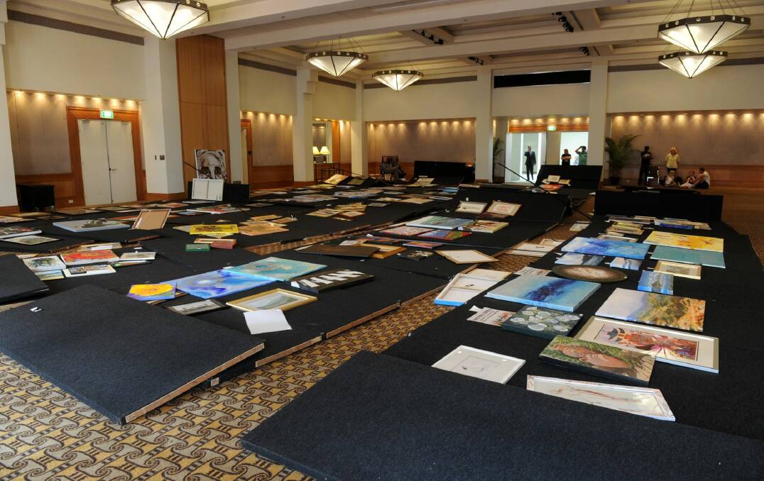 Several people were injured when panels holding artworks collapsed at the Hyatt Hotel in March 2012. Photo: Graham Tidy