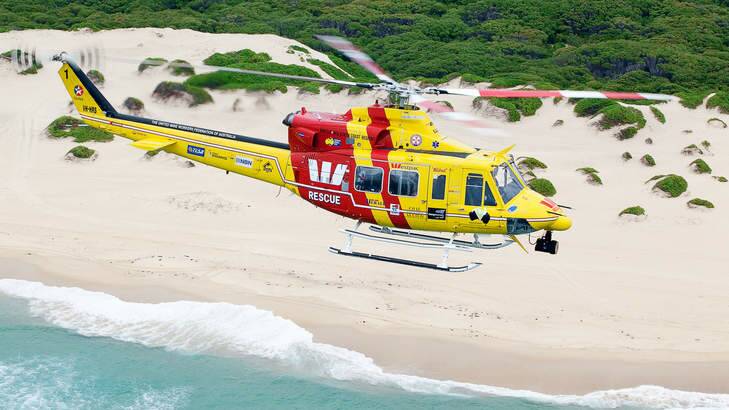 A Westpac Life Saver Rescue Helicopter has been involved in a search for others who might have been on the capsized boat. Photo: Supplied
