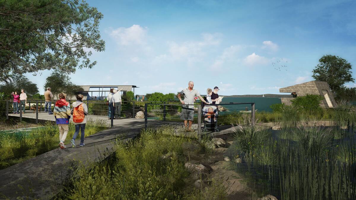 Walking trails and a conservation zone are included in the revised plan for Cleveland's Toondah Harbour.  Photo: Supplied