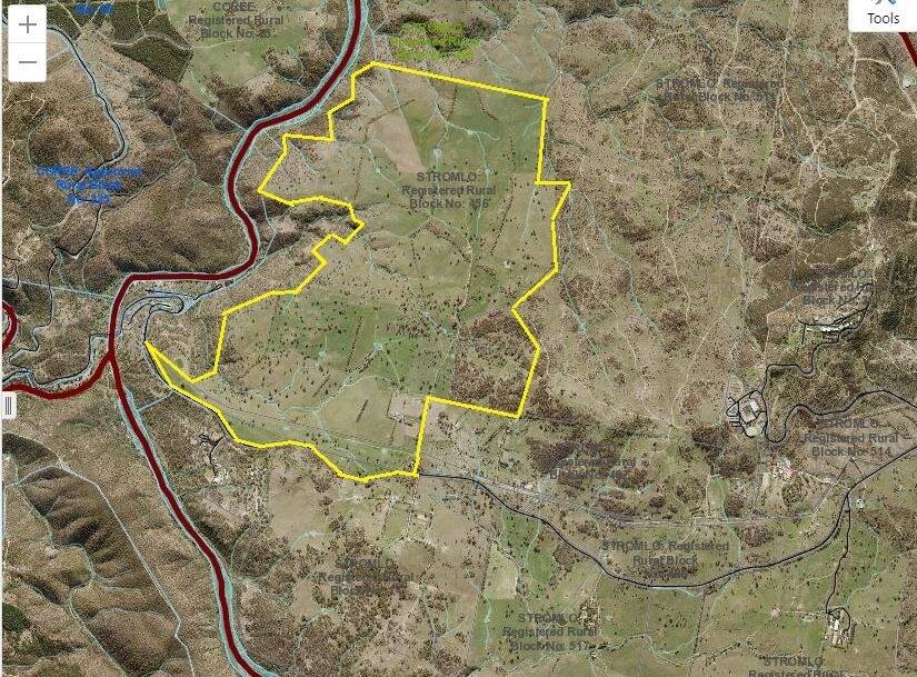 The Auditor-General's probe into LDA rural land buy-ups has widened to inlude the Winslade land (in yellow) the ACT government bought at Mt Stromlo for $7.5 million last year.