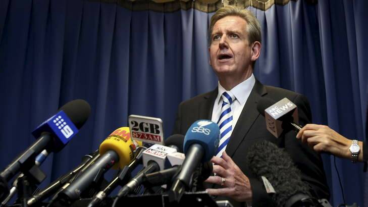 Former NSW premier Barry O'Farrell resigns in April over <i>that</i> bottle of wine. Photo: Sasha Woolley
