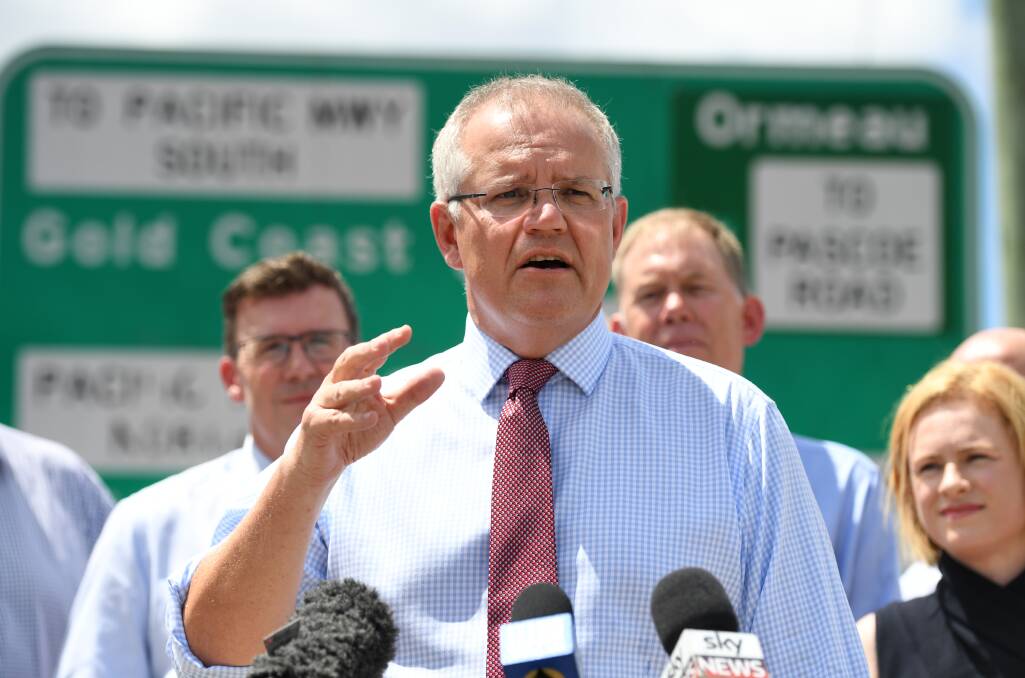 Prime Minister Scott Morrison campaigning in south-east Queensland in January 2019. Photo: AAP