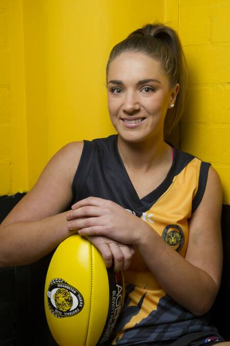 Hannah Dunn will be playing her 100th game this weekend, making her the first Tigerette to achieve the feat. Photo: Jay Cronan