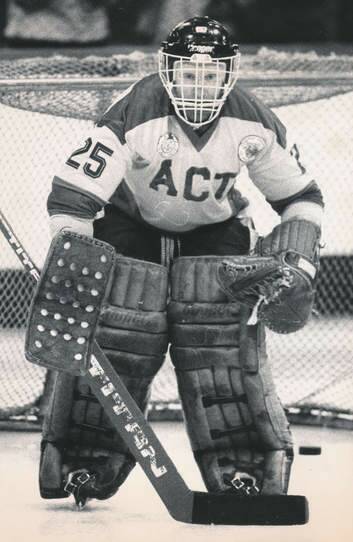 Canberra Knights goalie Harley Campbell in 1987. Photo: Kate Callas