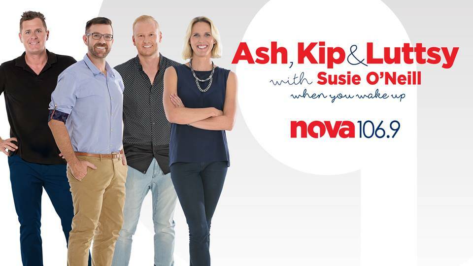 Nova's The Ash, Kip and Luttsy show with Susie O'Neill wins the coveted breakfast radio slot. Photo: Supplied