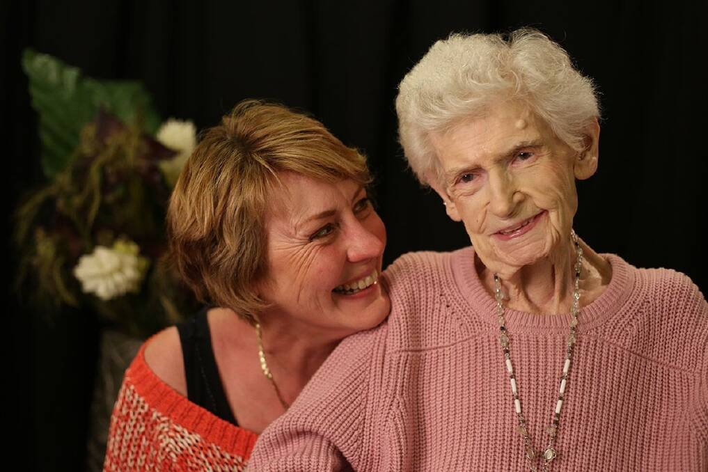 Felicity Prideaux with her mother Loas May. Photo: Simon Cunich