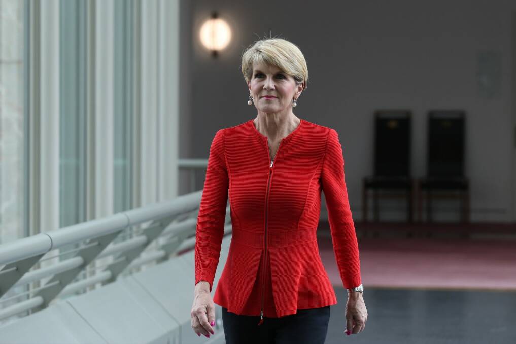 Julie Bishop has announced the winning design for the new embassy. Photo: Andrew Meares