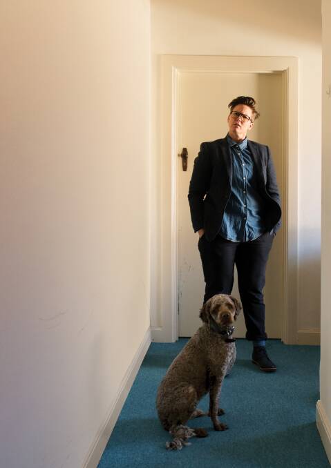 Gadsby with her dog, Douglas.  Photo: Supplied