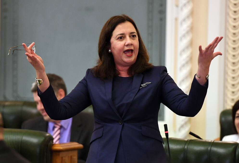 Queensland Premier Annastacia Palaszczuk speaks during Question Time at Parliament House. Photo: AAP Image/ Dan Peled
