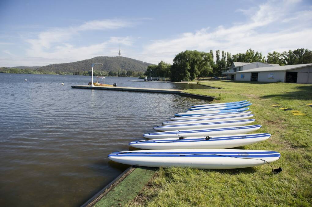 The YMCA preparing for the paddle hub's open day on Friday. Photo: Jay Cronan