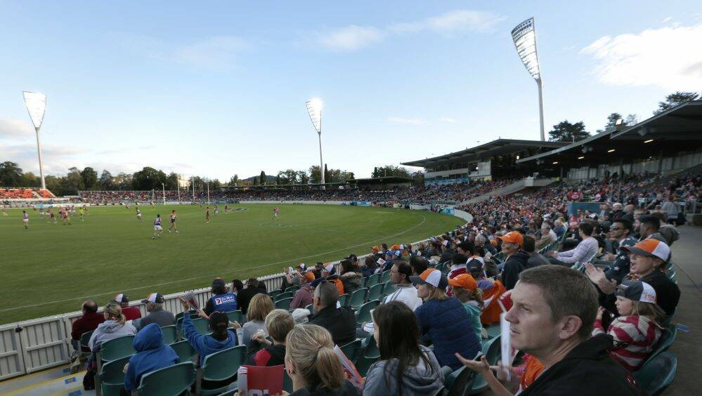 The GWS Giants traditionally boast good crowds in Canberra.