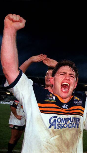 The Brumbies' Rod Kafer sporting the club's old colours back in the day.